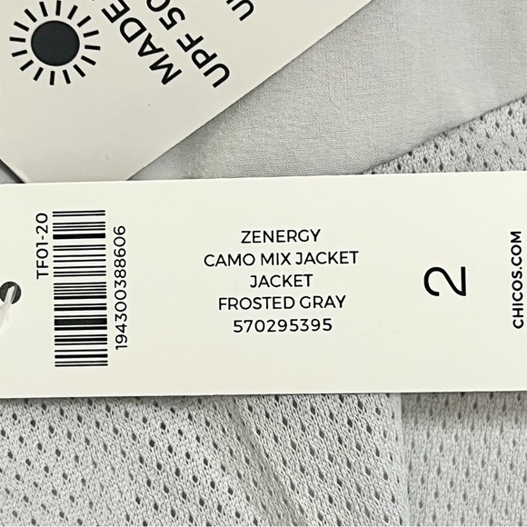 Chico’s Zenergy Camo Mix Jacket Chic Resortwear Beach - Picture 12 of 15